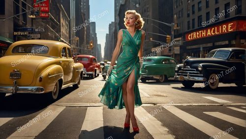 Vintage Pin-Up Crossing Glamour