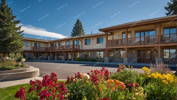 Welcoming Timber Hotel Floral Entrance