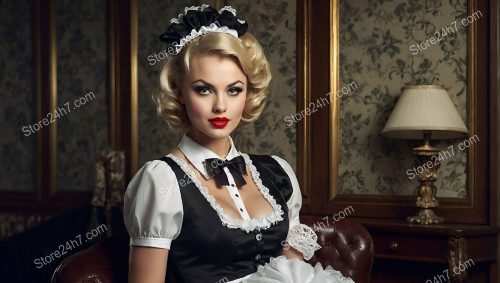 Elegant Maid Pin-Up Glamour