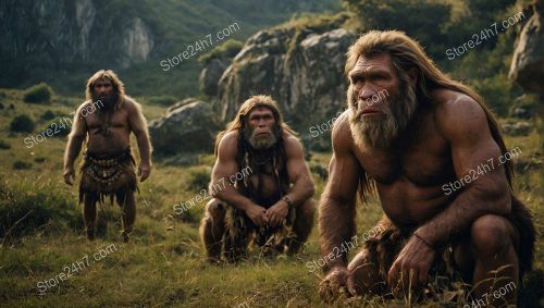 Neanderthals Surveying Territory with Intent