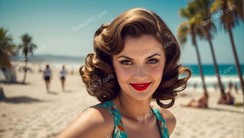 Sixties Beachside Pin-Up Summer Smile