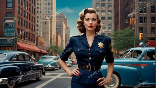 Classic American Police Pin-Up Style