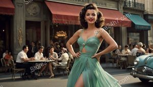 Elegant Retro Pin-Up Street Dance