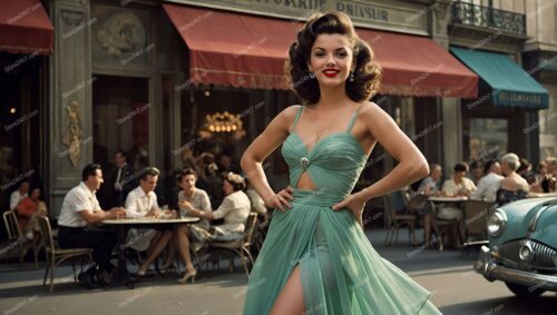 Elegant Retro Pin-Up Street Dance