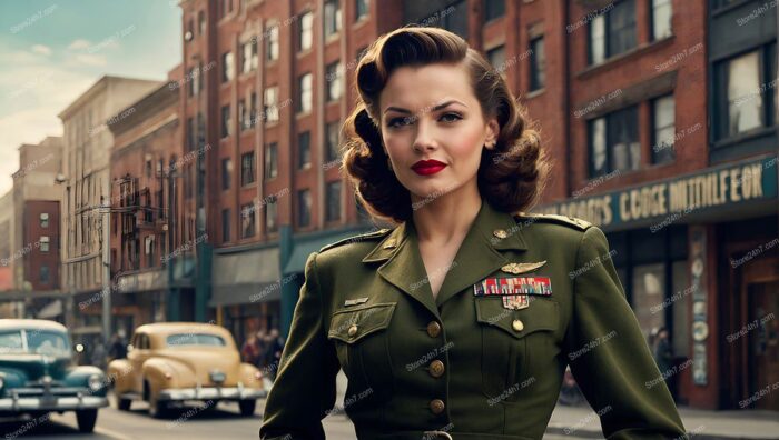 Vintage Charm in Military Elegance