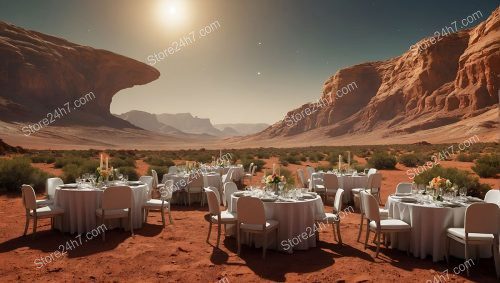 Martian Desert Alfresco Dining Elegance