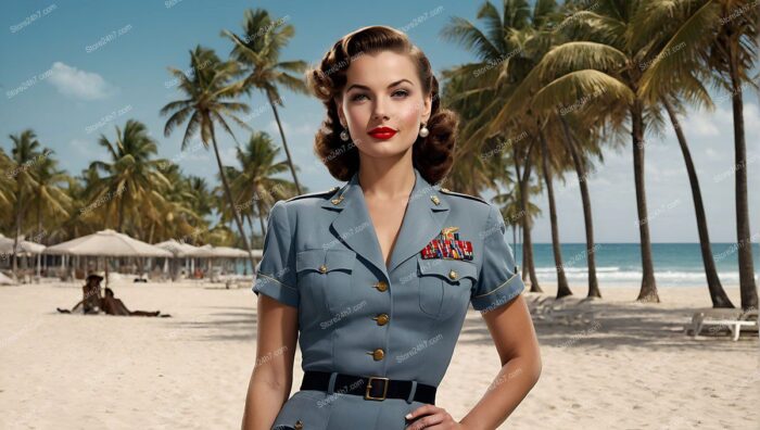 Timeless Service Elegance, 1940s Army Pin-Up