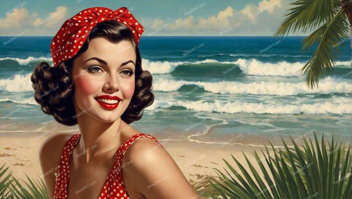 Polka-Dot Pin-Up Seaside Delight