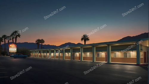 Vintage Motel Sunset Mountain Vista