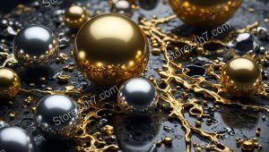Golden and Silver Spheres Search Concept