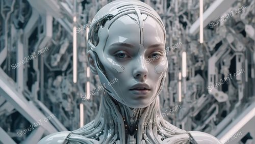 Futuristic Android Humanoid Surreal Portrait