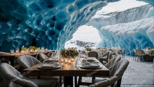 Exclusive Ice Cave Banquet Setup by Premier Catering Service