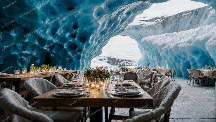 Exclusive Ice Cave Banquet Setup by Premier Catering Service