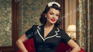Vintage Pin-Up Maid: Graceful Elegance Redefined