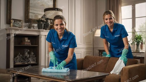 Elegant Home Cleaning Service Staff