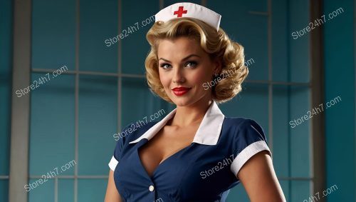 Vintage Charm: Retro Pin-Up Nurse