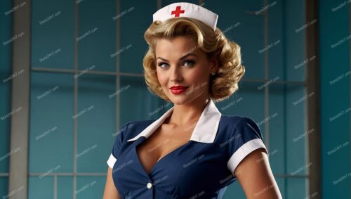 Vintage Charm: Retro Pin-Up Nurse