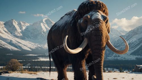 Mammoth Dominating Snowy Mountain Vista