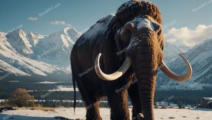 Mammoth Dominating Snowy Mountain Vista
