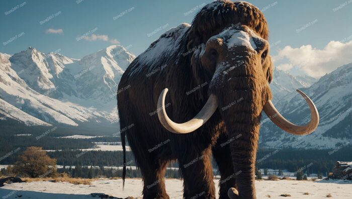 Mammoth Dominating Snowy Mountain Vista