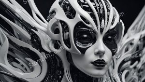 Monochrome Surreal Elegance Mechanical Fusion