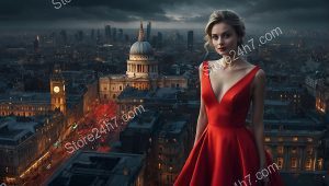 London Twilight in Elegant Red
