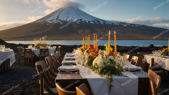 Volcanic Vista Gourmet Catering Display