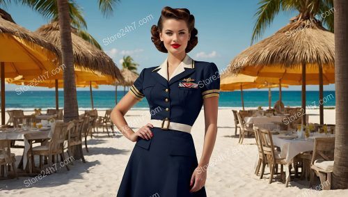 Vintage Military Pin-Up: Classic Army Elegance