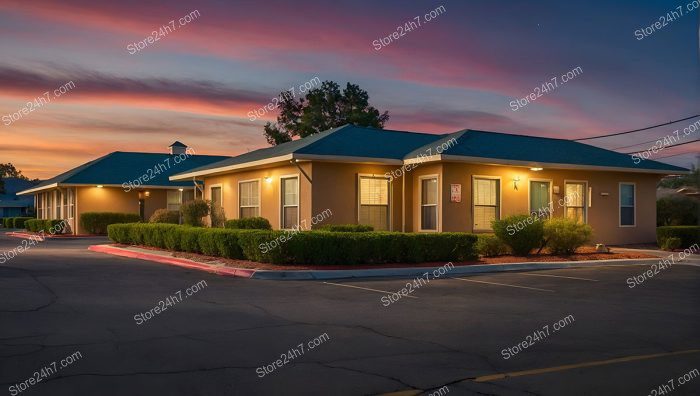 Twilight Sky Over Peaceful Motel
