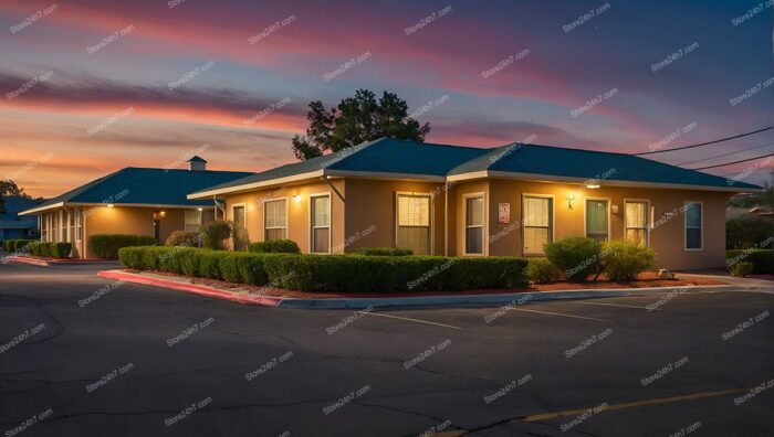 Twilight Sky Over Peaceful Motel