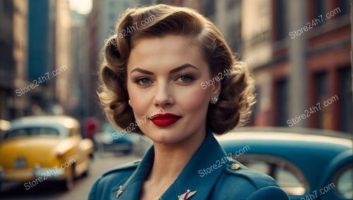 Vintage Army Pin-Up Style Icon