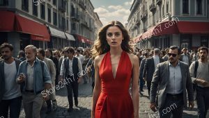 Scarlet Elegance Above Twilight Skyline