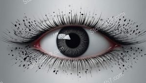 Ink Splatter Eyelash Surreal Focus