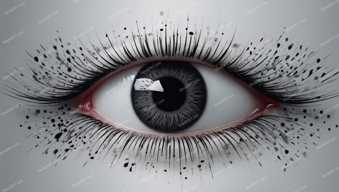 Ink Splatter Eyelash Surreal Focus