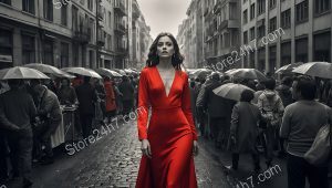 Radiant Contrast in Monochromatic Crowd