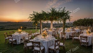 Elegant Sunset Banquet Setup by Premier Catering Service