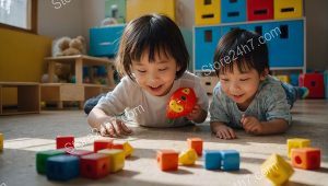 Siblings Sharing Fun Playtime Together