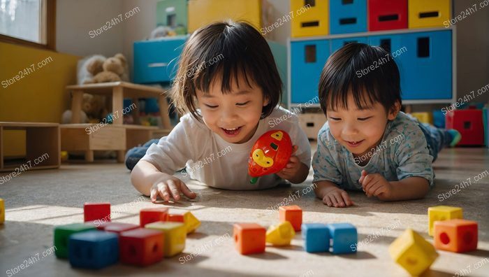 Siblings Sharing Fun Playtime Together