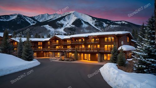 Aspen Ski Resort Hotel Dusk Ambience