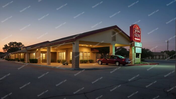 Roadside Motel Twilight Marquee