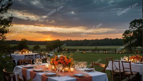 Sunset Countryside Catering Dining Elegance