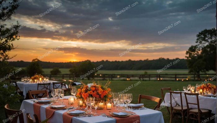 Sunset Countryside Catering Dining Elegance