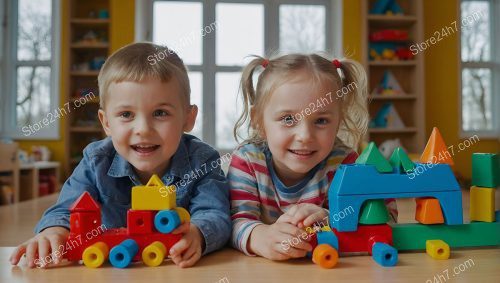 Kids Joy in Colorful Playroom