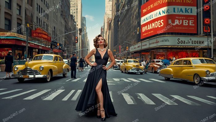 Broadway Elegance in Pin-Up Style