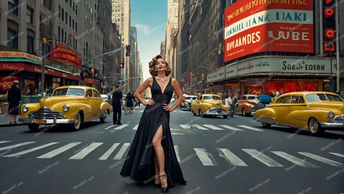 Broadway Elegance in Pin-Up Style