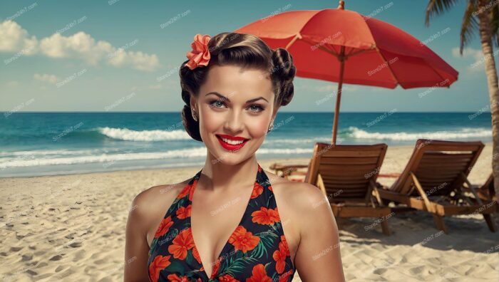 Thirties Tropical Pin-Up Beach Elegance