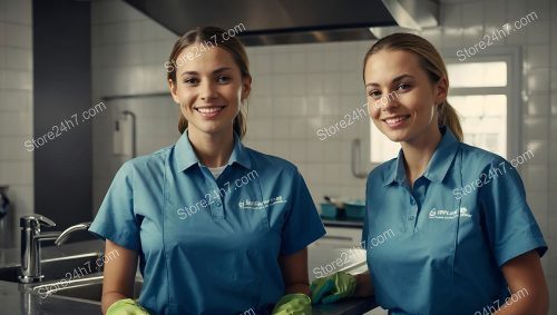 Friendly Professional Cleaning Team Smiles