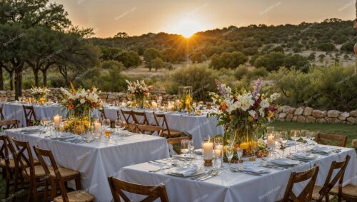 Elegant Sunset Banquet by Premier Outdoor Catering Service