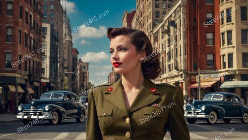 Vintage Charm: 1940s Pin-Up Military Fashion