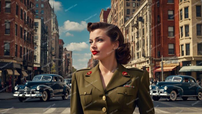 Vintage Charm: 1940s Pin-Up Military Fashion